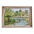 Large 1970s Folk Art Landscape Oil Painting, Framed For Sale