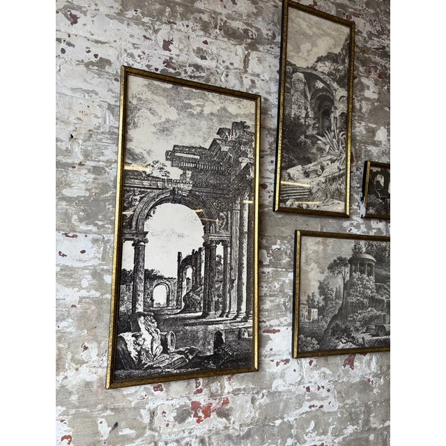 Set of 7 Vintage European Architecture Prints From a Prominent New Jersey Estate For Sale - Image 12 of 12