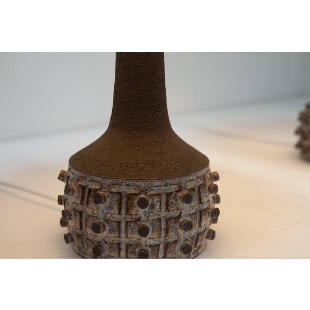 Danish Modern Ceramic Table Lamps by Jette Hellerøe for Axella, 1960s, Set of 2 For Sale - Image 18 of 18