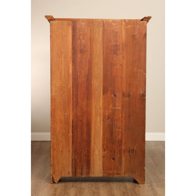 Antique Shaker Style Painted Softwood Two Door Wardrobe Cabinet For Sale - Image 9 of 12
