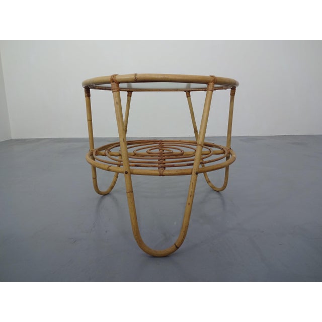 1950s Italian Bamboo and Glass Coffee Table, 1950s For Sale - Image 5 of 16