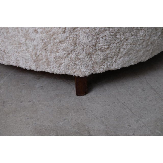 Danish Curved Sheepskin Sofa, 1940s For Sale - Image 12 of 14