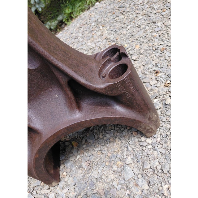 Industrial 1930s Locomotive Piston Connecting Rod Cast Iron and Brass For Sale - Image 3 of 5