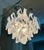 Mazzega Murano Clear White Petal Chandelier For Sale - Image 12 of 18