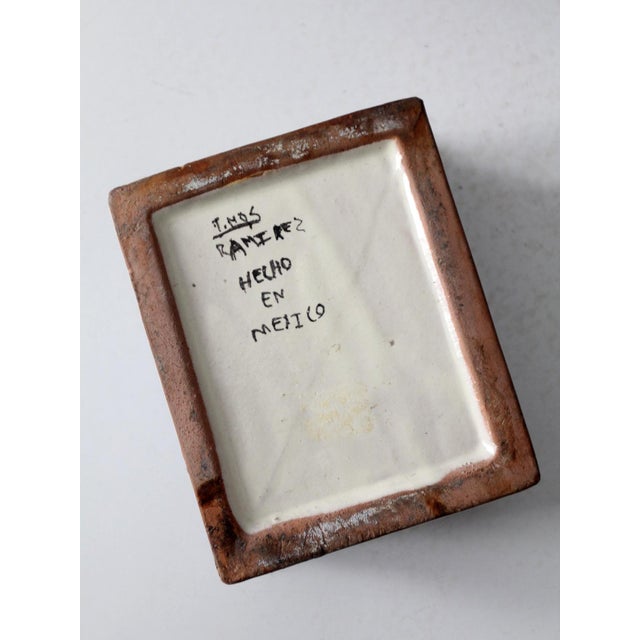 Vintage Mexican Talavera Style Ceramic Box For Sale - Image 9 of 9