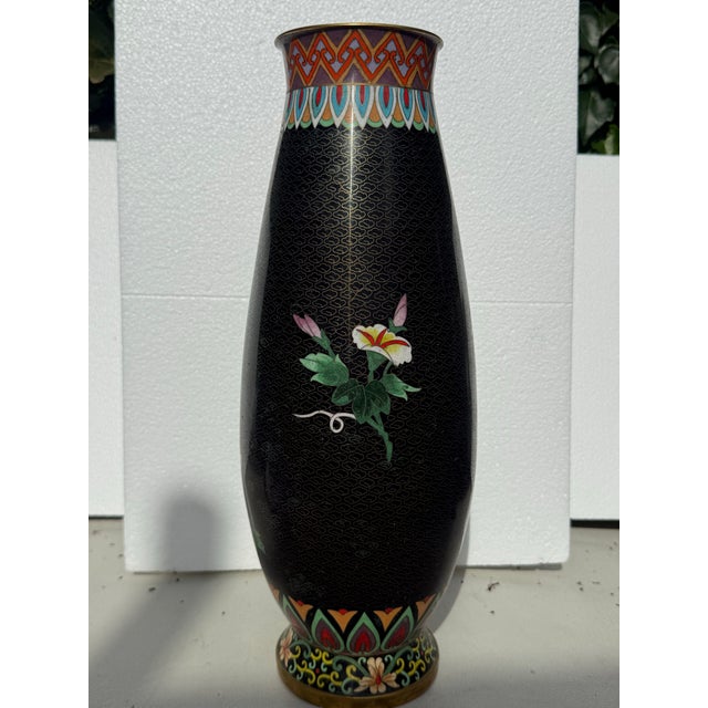 Mid 20th Century Chinese Cloissone Vase. Rare Form For Sale - Image 4 of 12