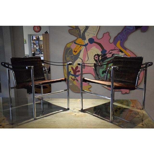 Set of LC1 Leather Armchairs by Le Corbusier for Cassina, 1966 For Sale - Image 18 of 18