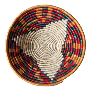 African Coiled Straw Basket