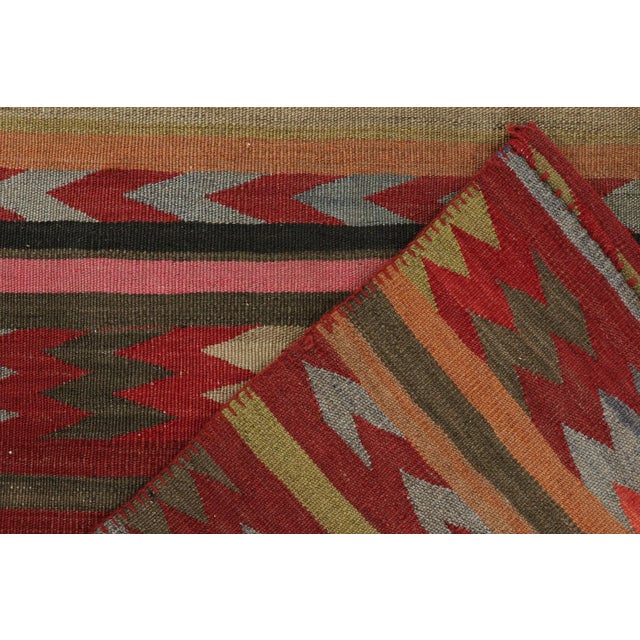 Textile Vintage Persian Bidjar Tribal Kilim in Polychromatic Patterns by Rug & Kilim For Sale - Image 7 of 8