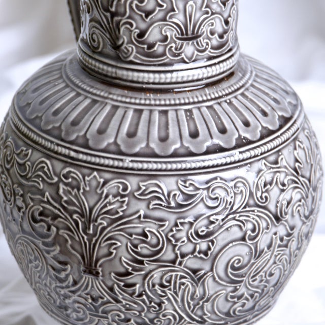 Large 19th Century French Decanter in Figurehead Slip, 1840s For Sale - Image 14 of 17