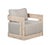 Minimalism Paradiso Outdoor Teak Natural Look Swivel Chair - Gray Fabric For Sale - Image 3 of 8