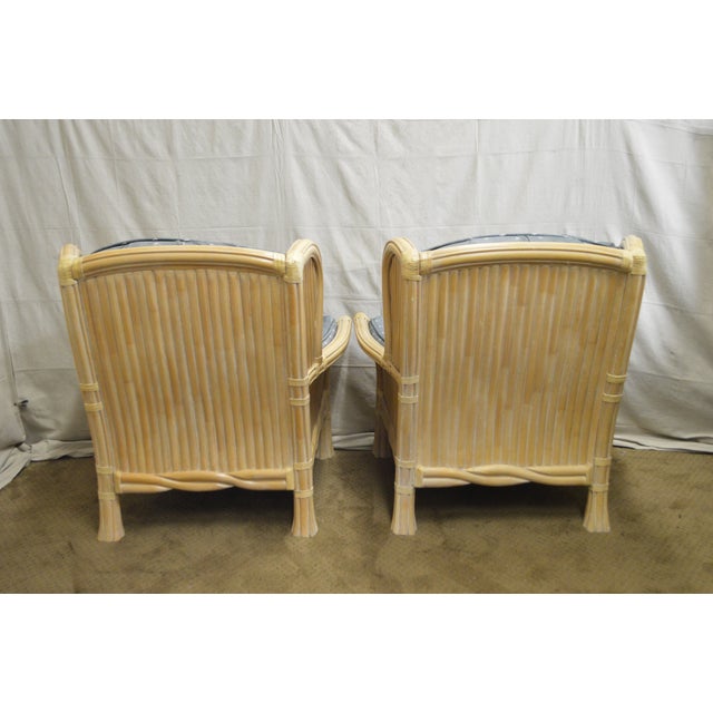 Lane Venture Pair of Twisted Rattan Lounge Chairs Chairish