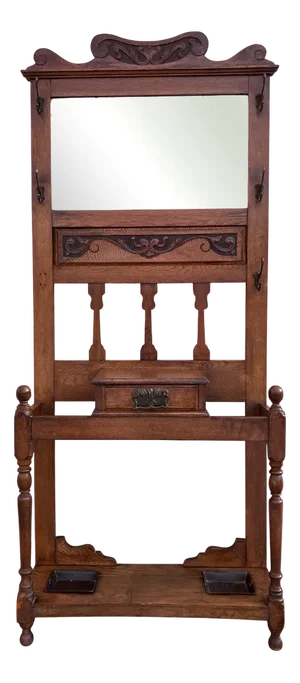 English Mahogany Hall Stand, 1890s
