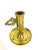 Single solid brass push up candle holder with a turn key on the side to adjust the height of the candle. This holds a...