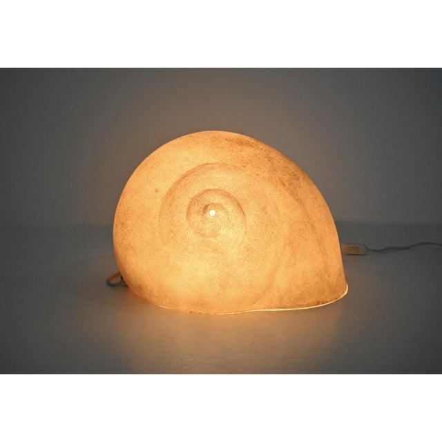 Beige Snail Lamp attributed to André Cazenave, 1970s For Sale - Image 8 of 16