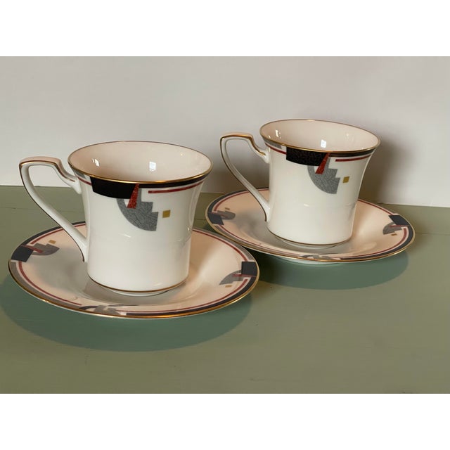Ceramic 1990’s Noritake “Awareness” Teacup & Saucer- A Pair For Sale - Image 7 of 10
