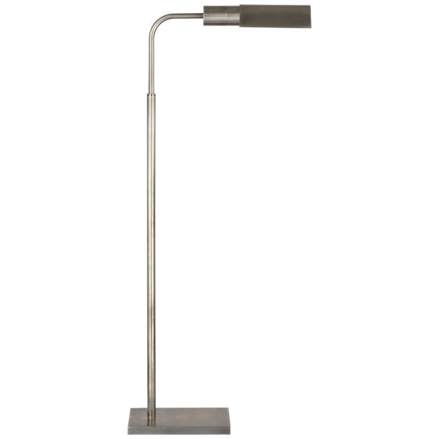 Modern Visual Comfort Signature Studio Adjustable Cordless Pharmacy Floor Lamp in Antique Nickel For Sale - Image 3 of 3