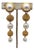 Vintage Signed Napier Goldtone Faux-Pearl Drop Clip Earrings-2 Pieces For Sale