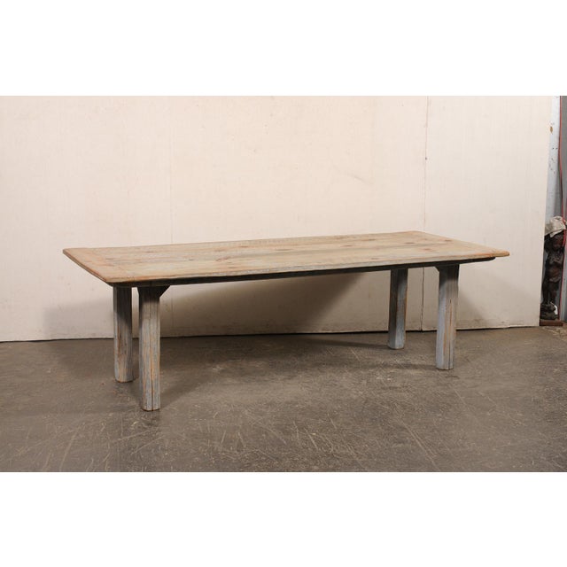 Mid 20th Century Rustic Farmhouse Dining Table, 8+ Ft Long For Sale - Image 9 of 9