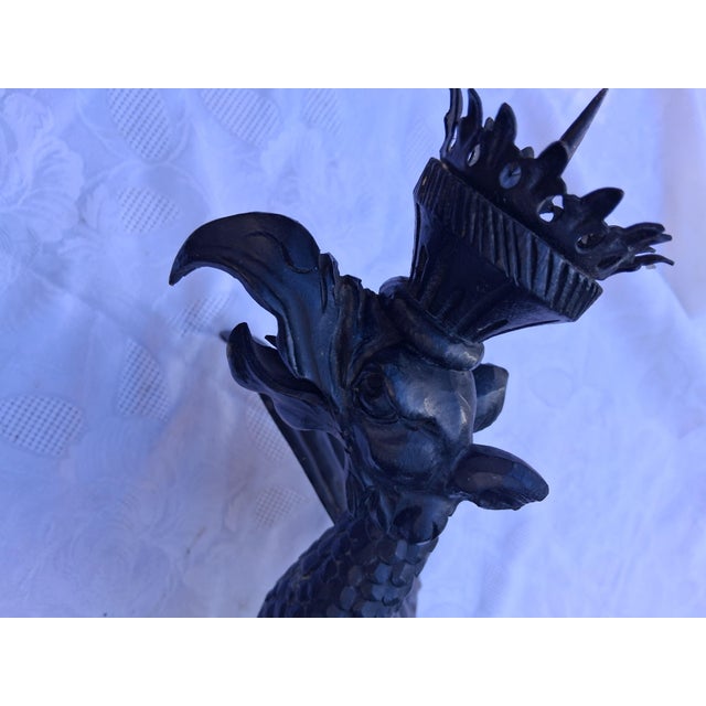 Wooden Dragon Wall Sconce For Sale - Image 3 of 16