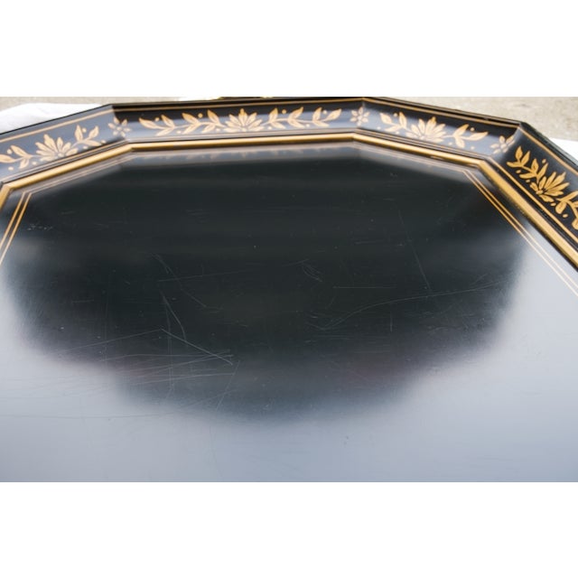 1980s Kindel Black Lacquer Tray Top Cocktail Coffee Table For Sale - Image 14 of 17