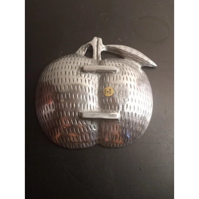 Contemporary Vintage Silverplated Apple Shaped Divided Bowl, Made in India For Sale - Image 3 of 7