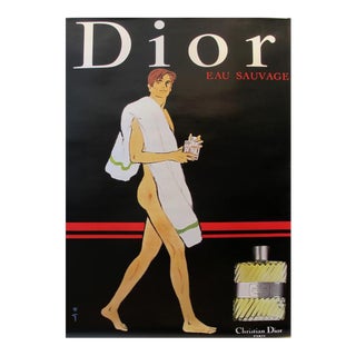 1979 Unlined Vintage Christian Dior Eau Sauvage Perfume Ad For Sale