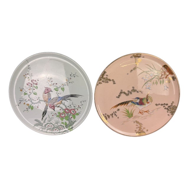 Large Earthenware and Enamel Pie Dishes from Longwy, 1920, Set of 2 For Sale
