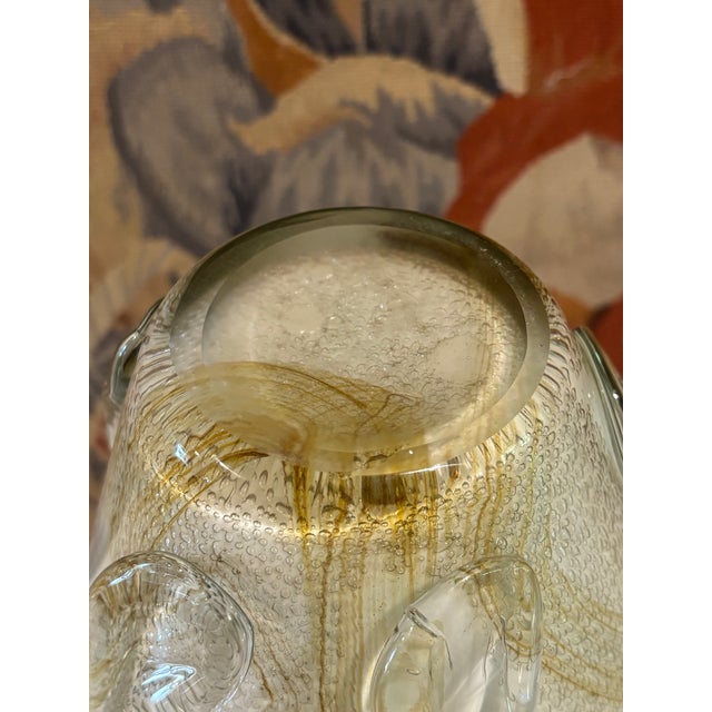 Murano Large Scale Vintage Murano Style Teardrop Art Glass Vase For Sale - Image 4 of 18