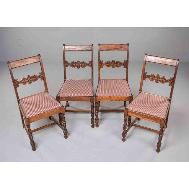 Late 19th Century Late 19th Century Victorian English Side Chairs - Set of Four For Sale - Image 5 of 12