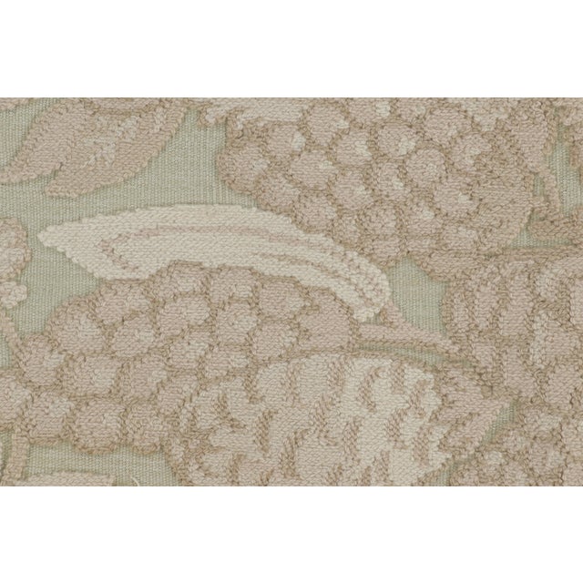 Rug & Kilim’s Tudor Style Extra-Long Runner Rug in Cream With Floral Patterns For Sale In New York - Image 6 of 8