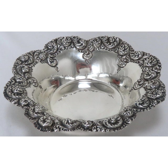 Late 19th Century Fancy Hand Made Repousse Antique American Victorian Sterling Silver Wine Coaster For Sale - Image 5 of 13