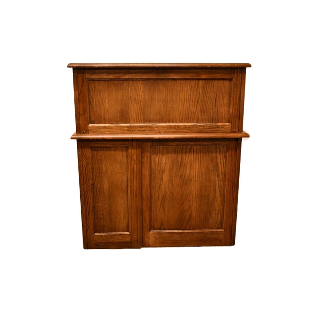 Vintage Rustic Riverside Oak Creek Oak 42" RollTop Desk Chairish