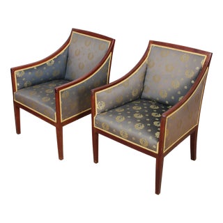 Armchairs in the style of Jean-Michel Frank, 1930s, Set of 2 For Sale