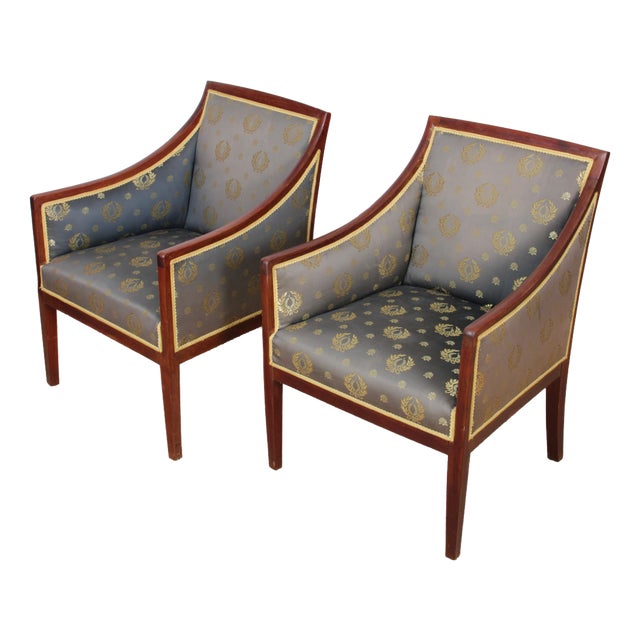 Armchairs in the style of Jean-Michel Frank, 1930s, Set of 2 For Sale