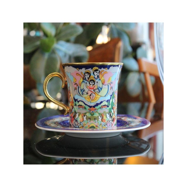 Green Coffee Cup and Saucer from Rosenthal, 2005, Set of 2 For Sale - Image 8 of 8