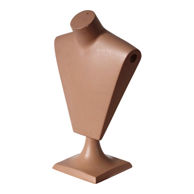 Midcentury or Art Deco Style Pink Male Mannequin Bust For Sale