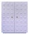 Matthew Izzo Home Beau Glossy Lavender Lacquer Two Door Cabinet With Ball Studs and Acrylic/Brass Knobs For Sale
