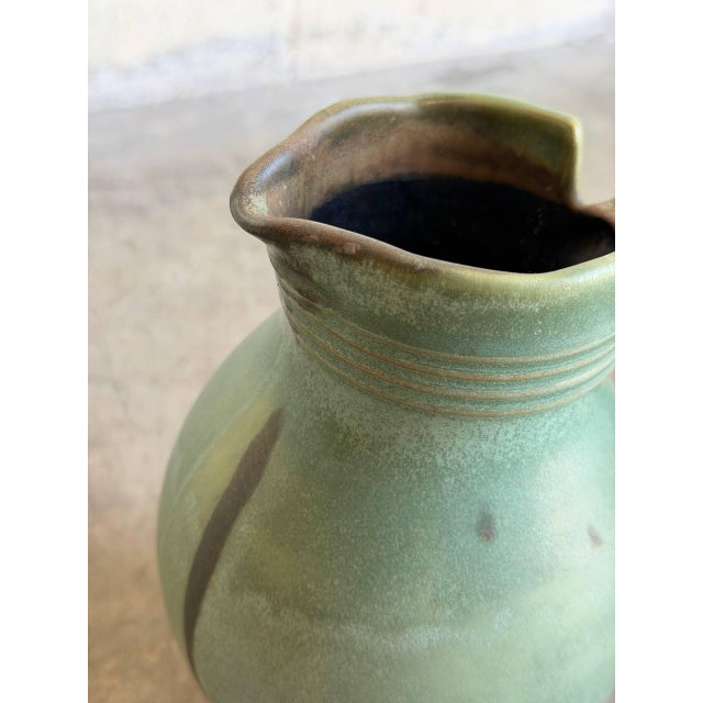 Ceramic Vintage Mid-Century Modern Green Keramik Ceramic Pitcher Jar For Sale - Image 7 of 10