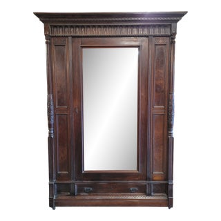Late 19th Century Beautiful and Regal Large Victorian Wardrobe For Sale