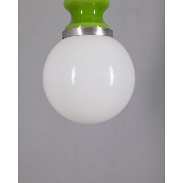 Vintage Space Age Green Glass Pendant Light, 1970s For Sale - Image 4 of 8