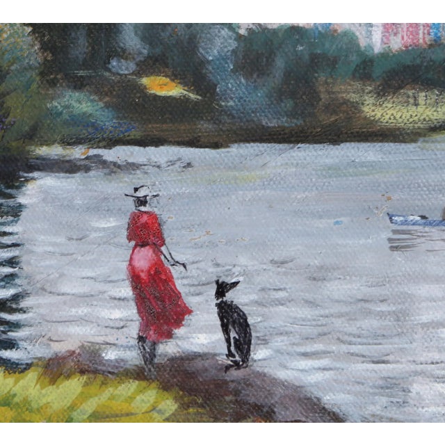 Impressionist Manhattan View, Erik Freyman Oil on Board, Signed Lower Left For Sale - Image 3 of 4