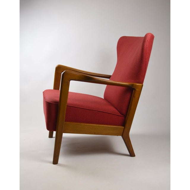 Danish Sofa and Lounge Chair by Søren Hansen for Fritz Hansen, 1940s, Set of 2 For Sale - Image 6 of 18