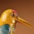 Yellow Pair of Vintage Cloisonne Enamel Woodpecker Figures – 10.2" Birds on Branches For Sale - Image 8 of 10