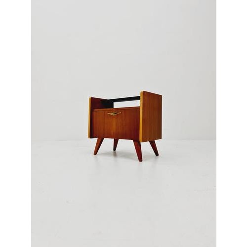 Brown Mid-Century German Beech Nightstands / Bedside Tables from Wk Möbel, 1960s For Sale - Image 8 of 8