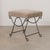 Brown Panoplie Iron Loop Stool, Brown Mohair For Sale - Image 8 of 10