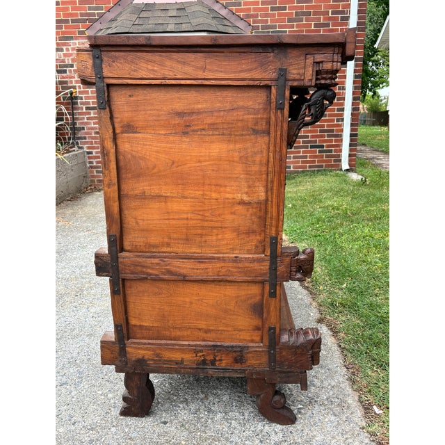 Antique Indian Dowry Wedding Chest, Bar, Cabinet, 19th Century For Sale - Image 15 of 17