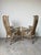 Vintage Coastal Organic Rattan and Leather Arm Dining Chairs – A Pair For Sale - Image 9 of 12