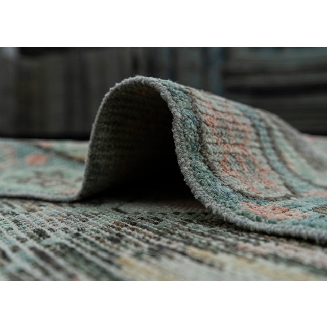Textile Turkish Oushak Rug 2'9" x 6'4" #20090 For Sale - Image 7 of 8
