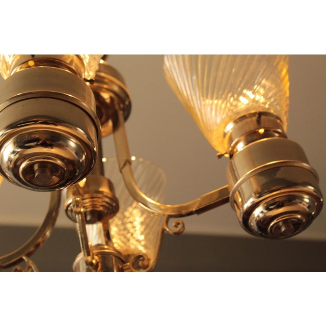 Art Deco Italian Murano Glass Chandelier, 1940s For Sale - Image 12 of 13